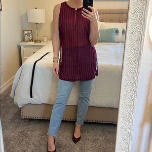 Banana republic sheer striped tank